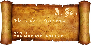 Móczár Zsigmond névjegykártya