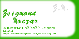 zsigmond moczar business card